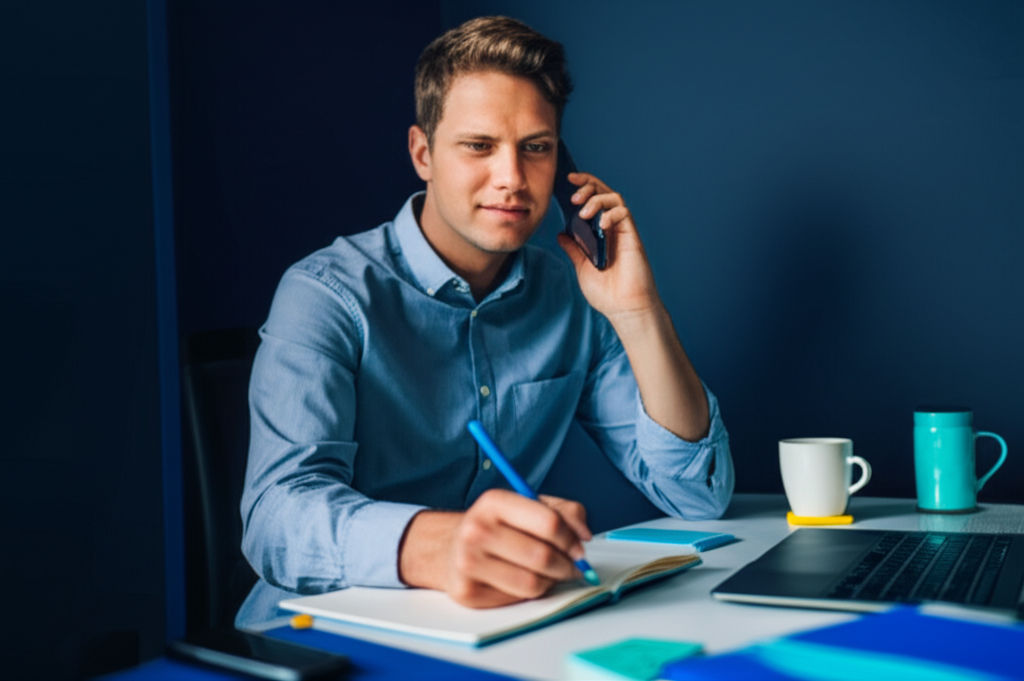 Illustration of AI Phone Receptionist Benefits: Never Miss a Call 24/7